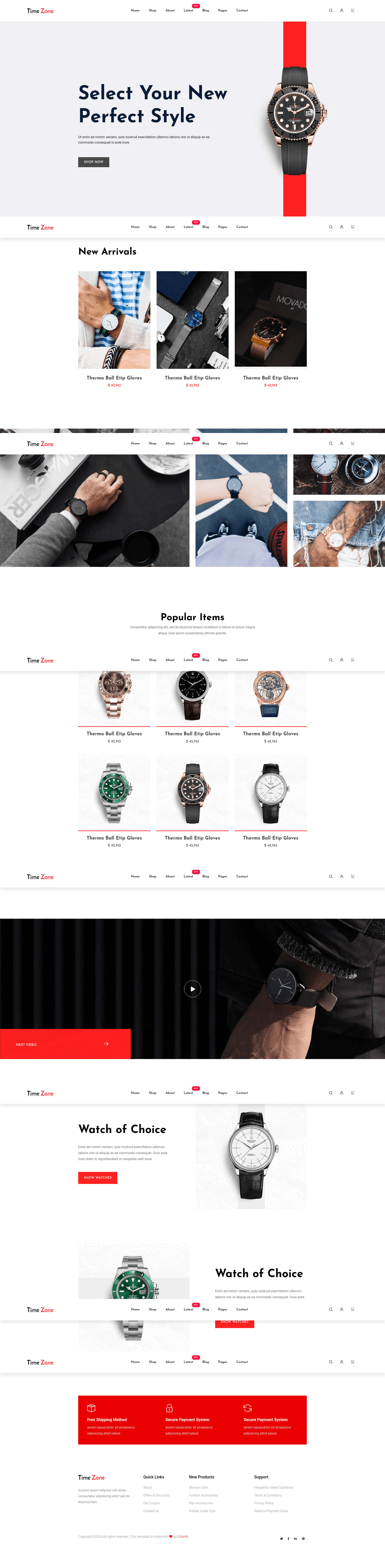 screenshot of TimeZone on template0.com