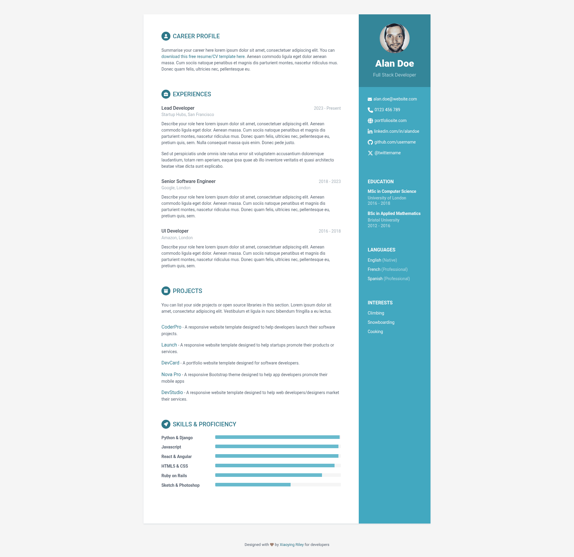 screenshot of Orbit on template0.com
