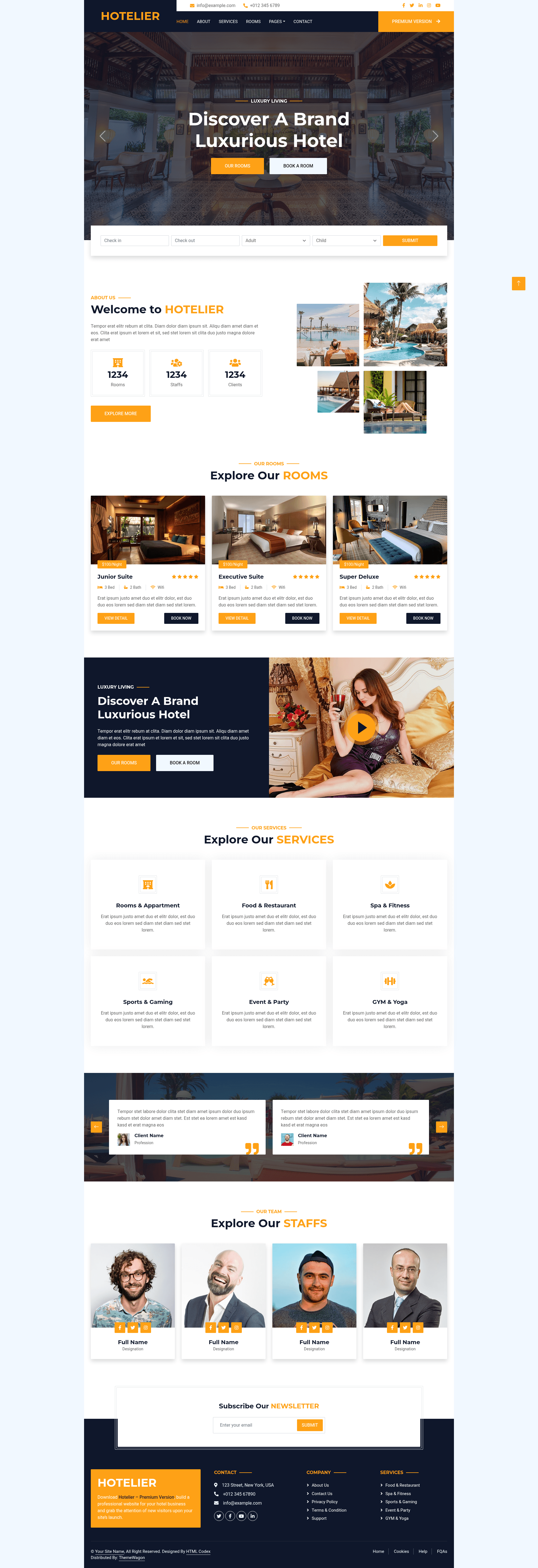 screenshot of Hotelier on template0.com