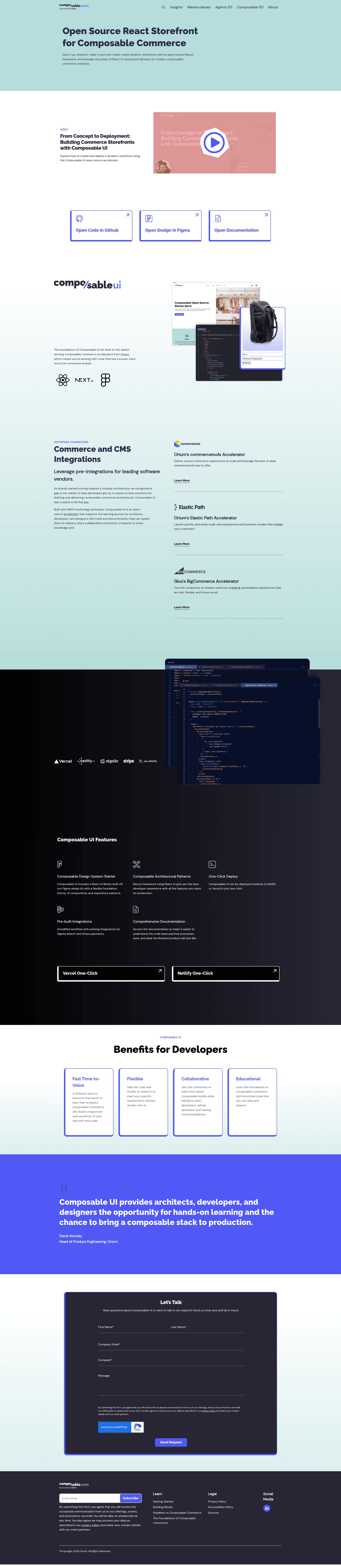 screenshot of Composable UI on template0.com
