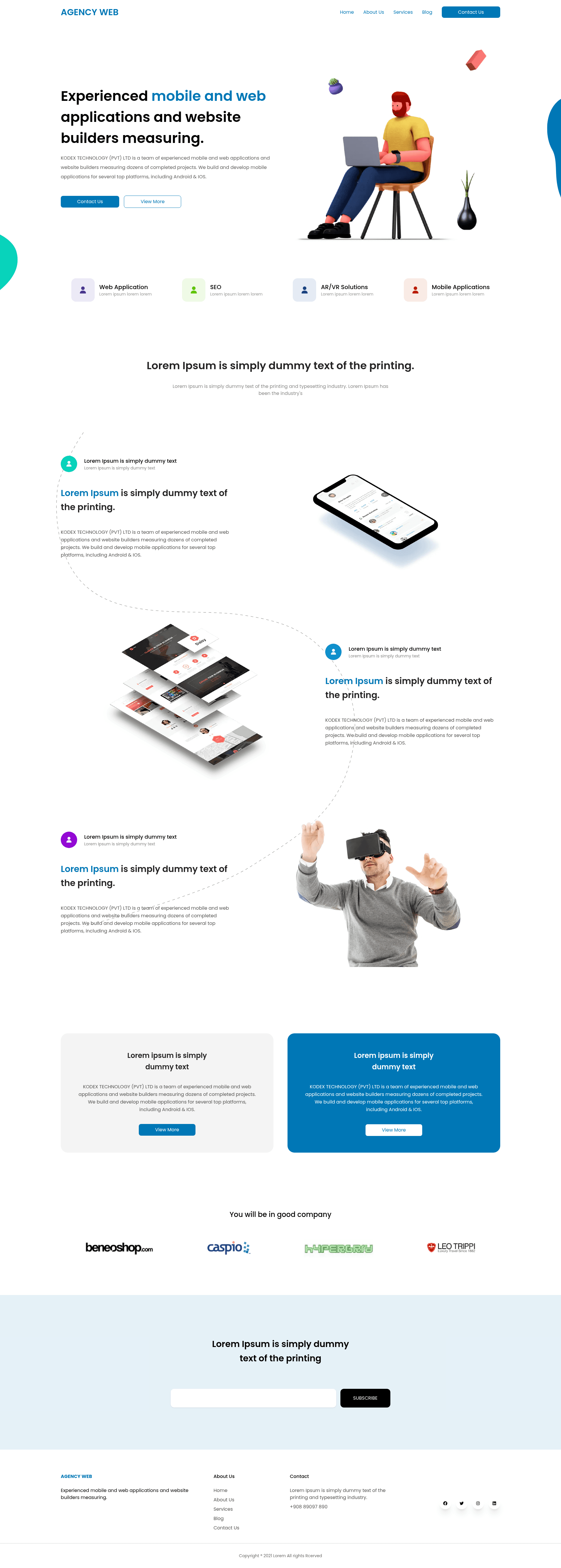 screenshot of Hugo Agency Web on template0.com