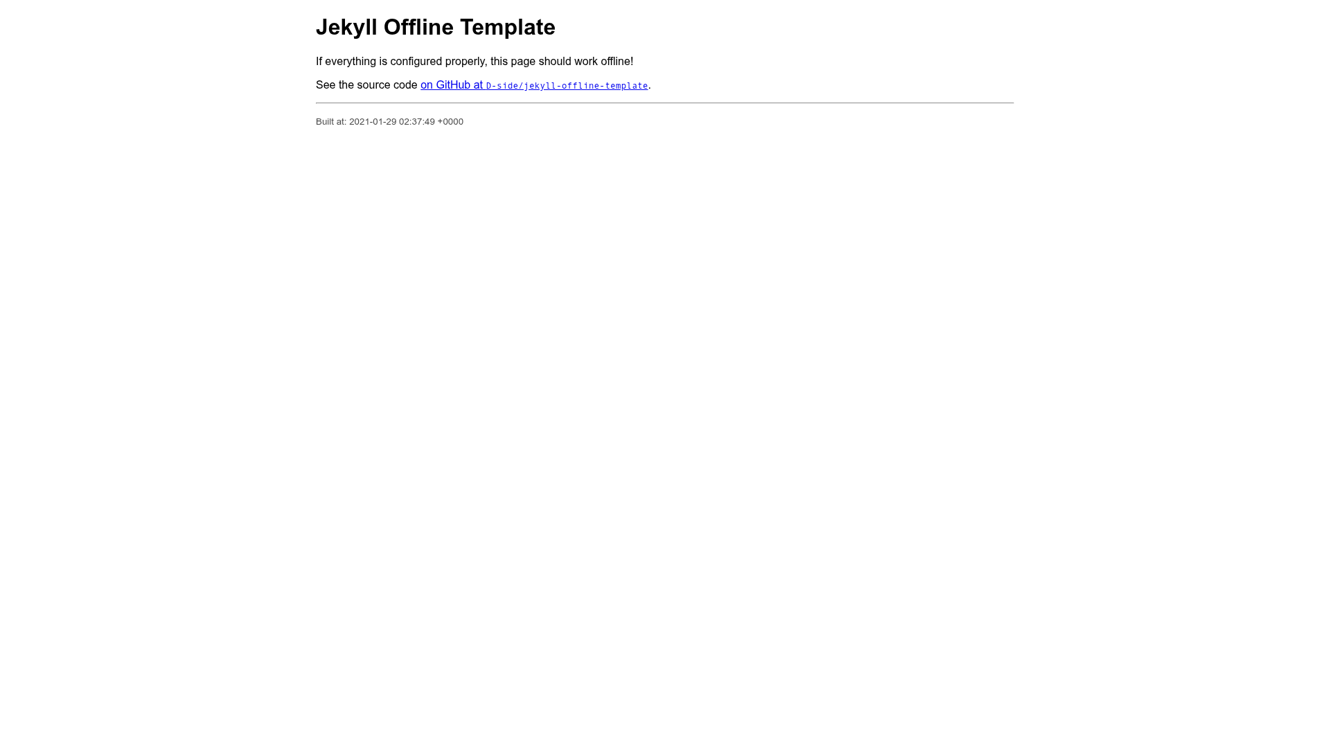screenshot of Jekyll Offline Template on template0.com