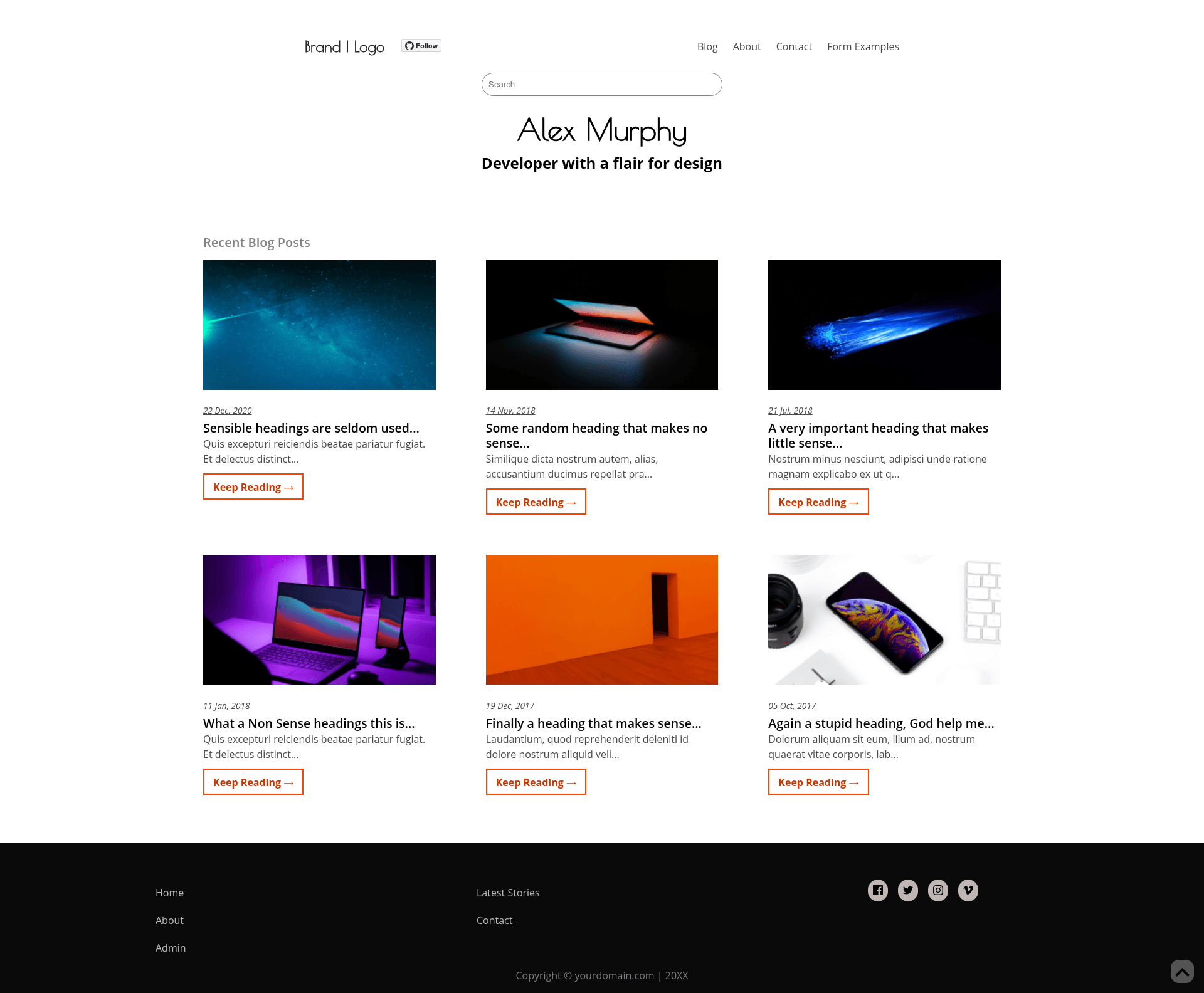 screenshot of Silverlux on template0.com
