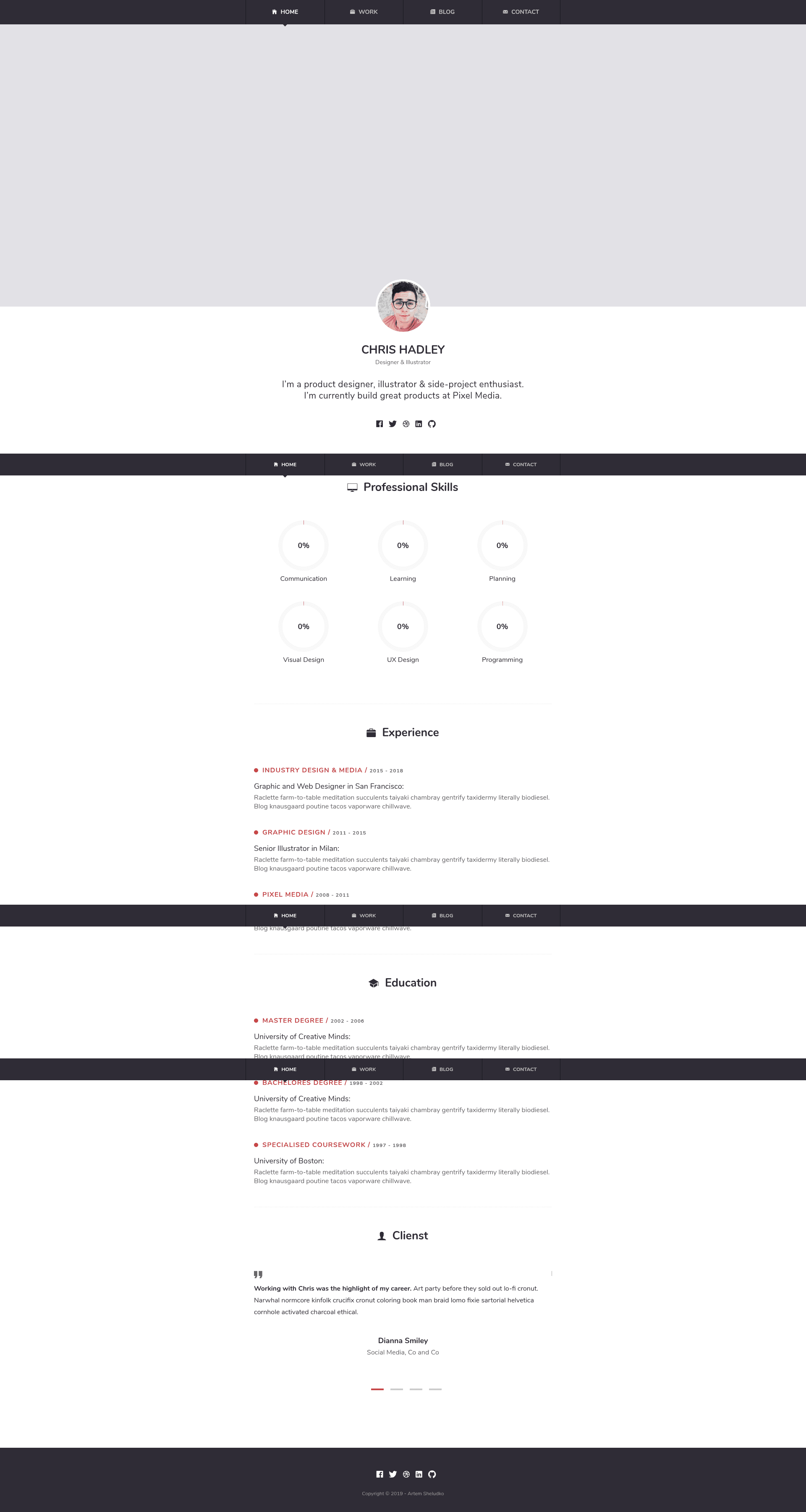 screenshot of Chelia on template0.com
