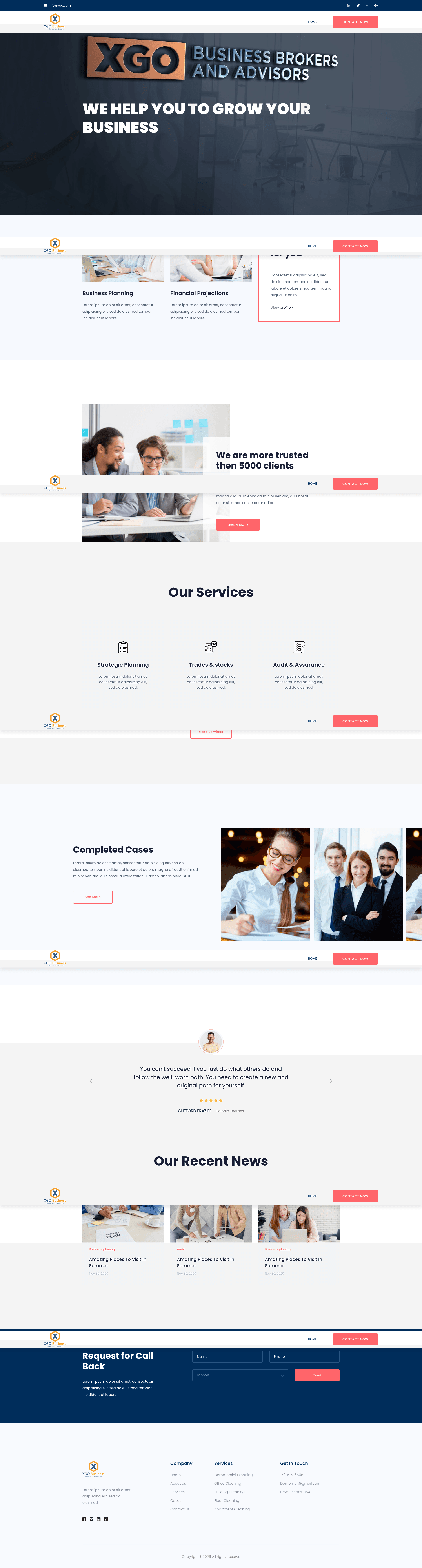 screenshot of Business Brokers on template0.com