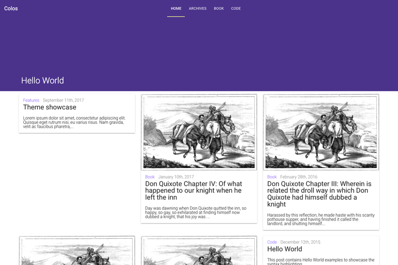 Image for Hexo Theme Colos on template0.com Image for Hexo Theme Colos on template0.com