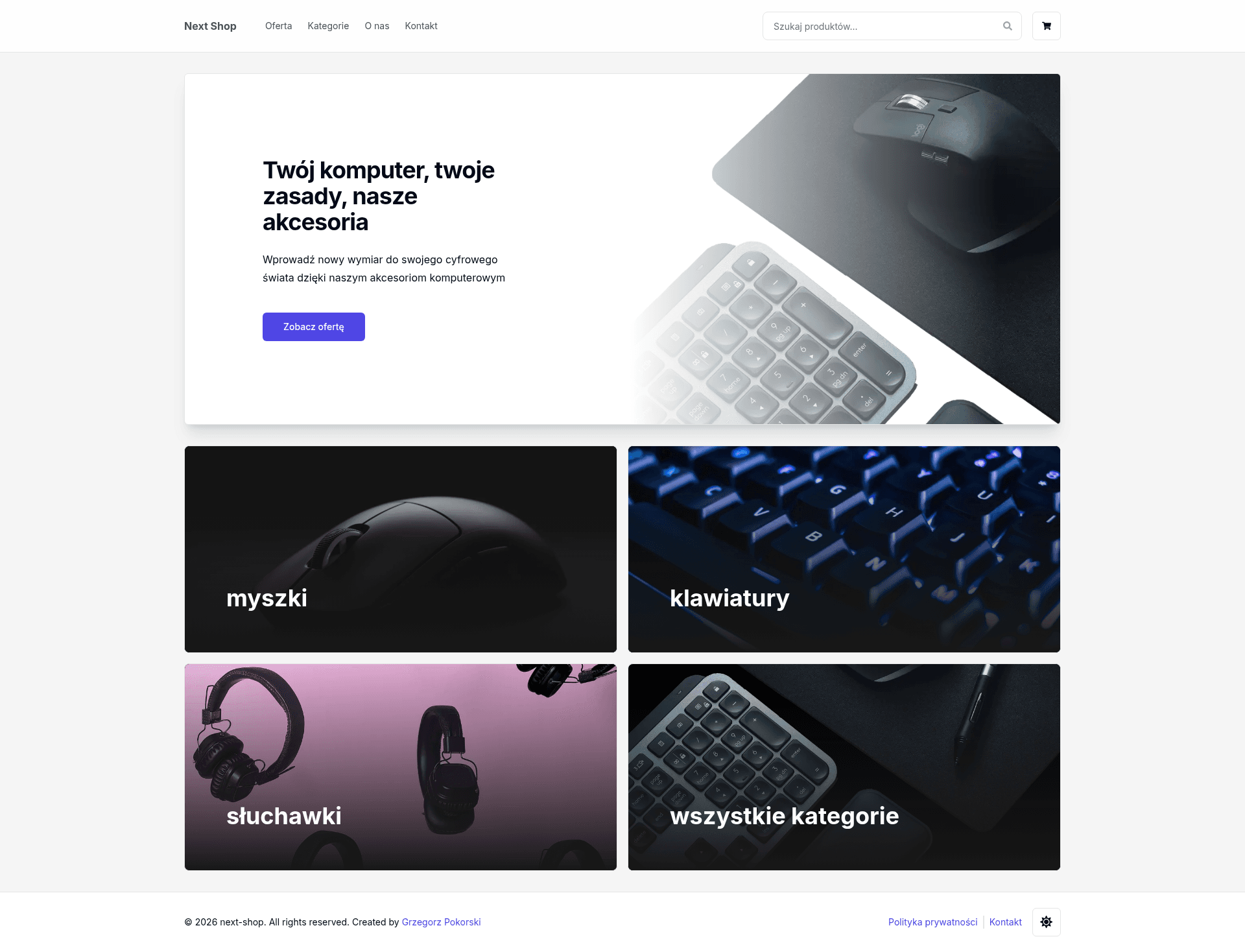 screenshot of Next-Shop on template0.com