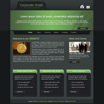 Image for Corporate Green Template on template0.com