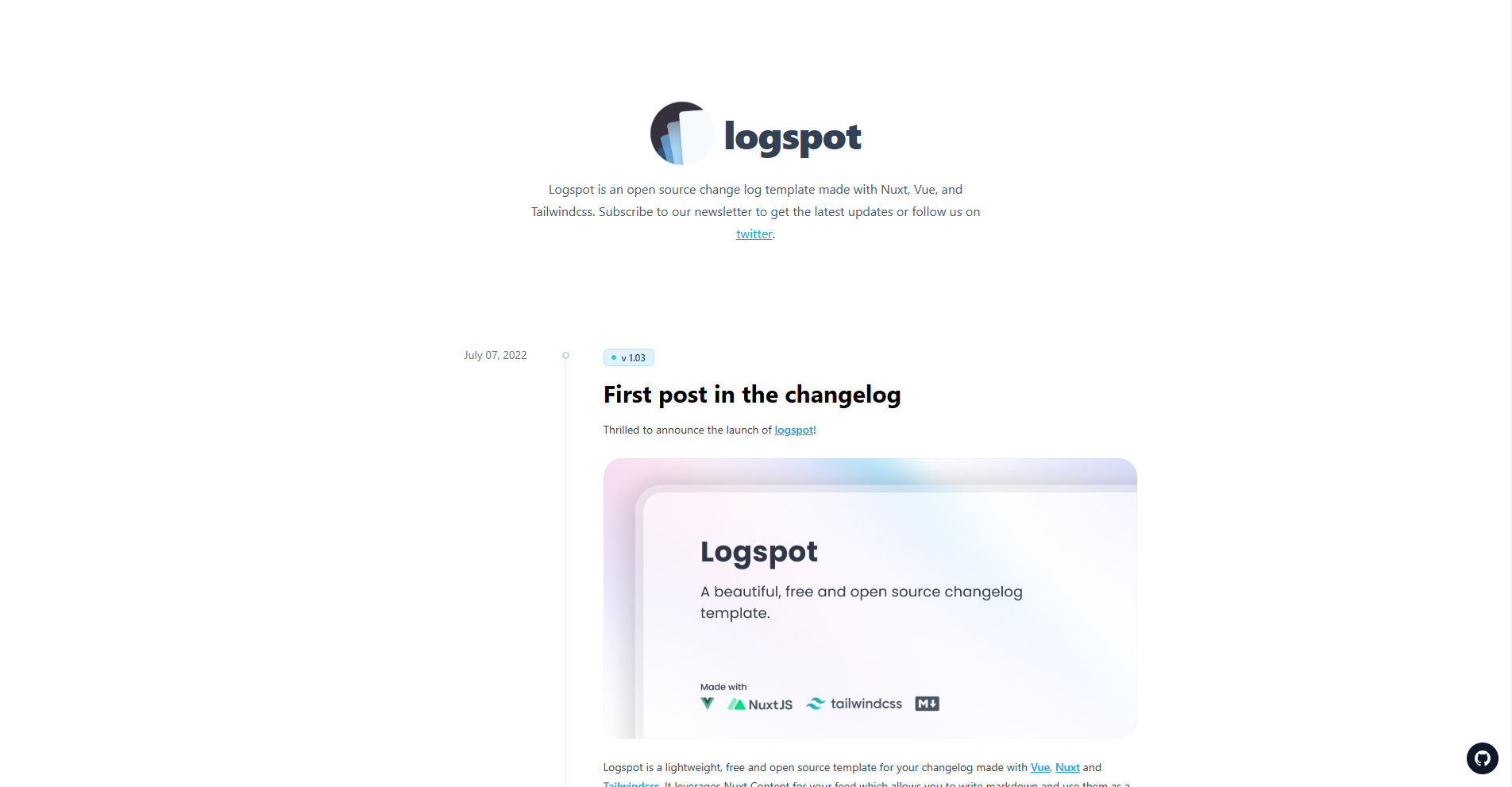 Logspot preview
