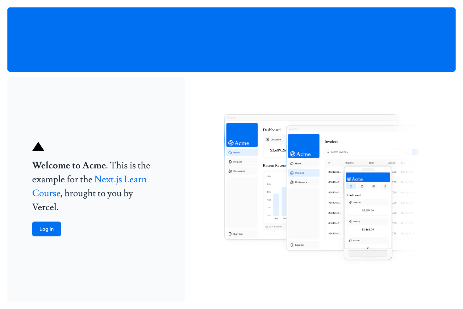 Next.js App Router Course Starter preview
