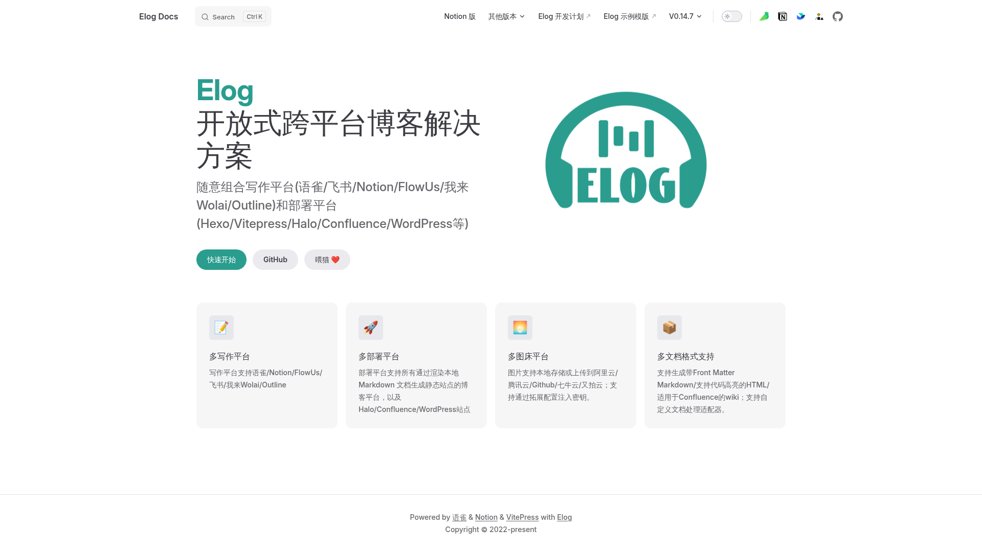 screenshot of Elog on template0.com