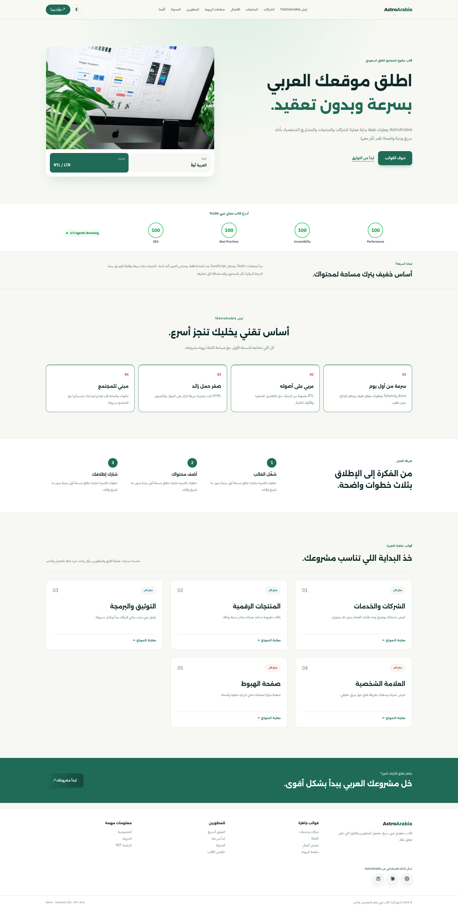 screenshot of AstroArabia on template0.com