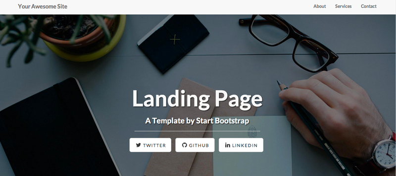 Image for Landing Page Jekyll theme on template0.com