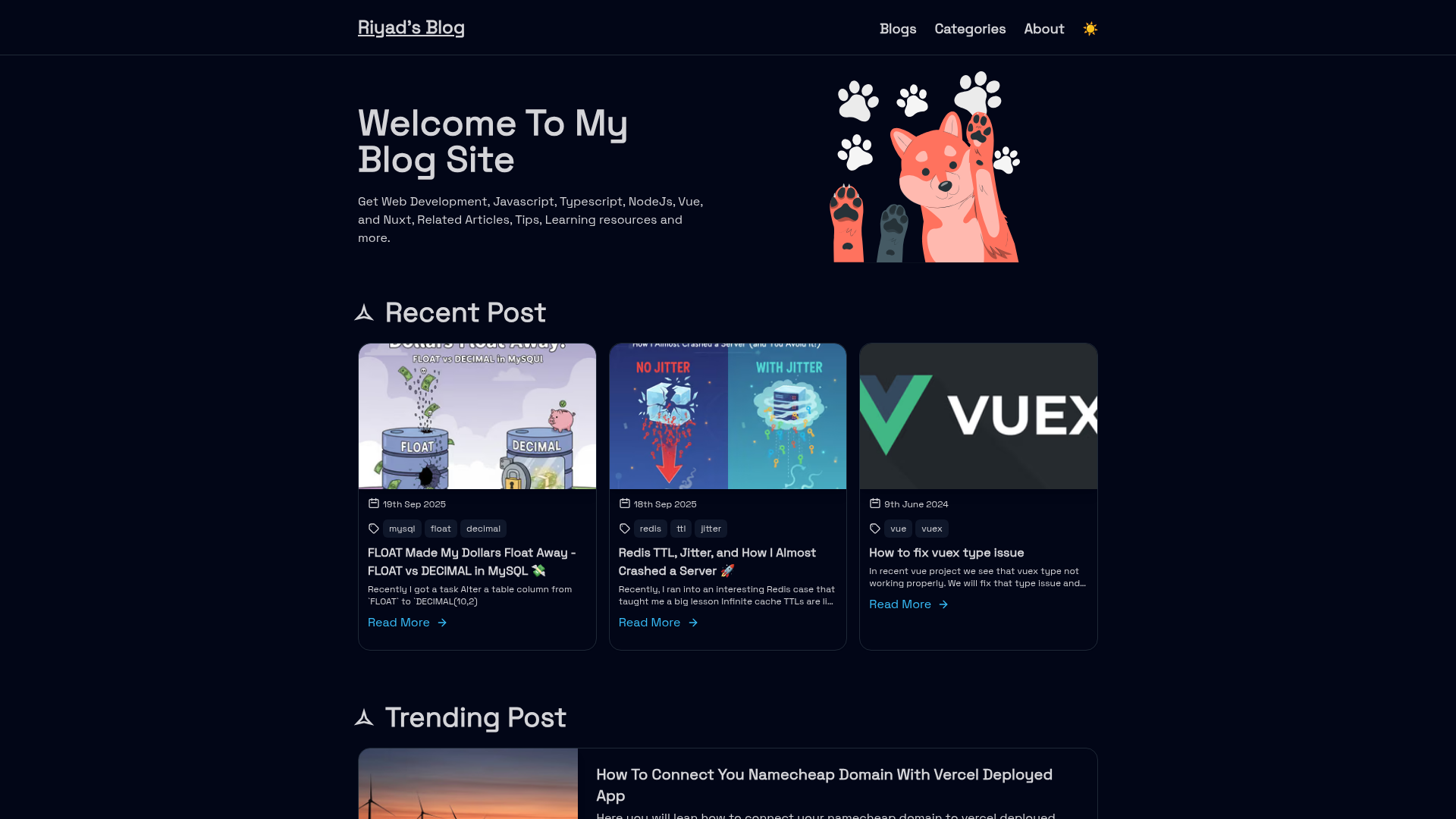 Nuxt Blog preview