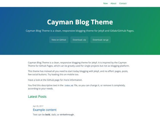 Image for Cayman Blog Theme on template0.com Image for Cayman Blog Theme on template0.com