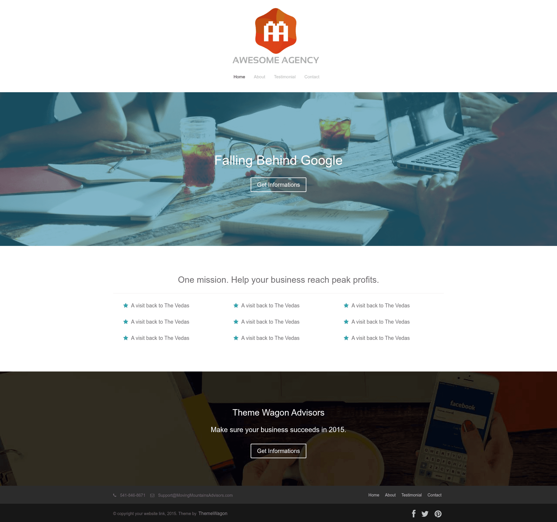 screenshot of Agency on template0.com