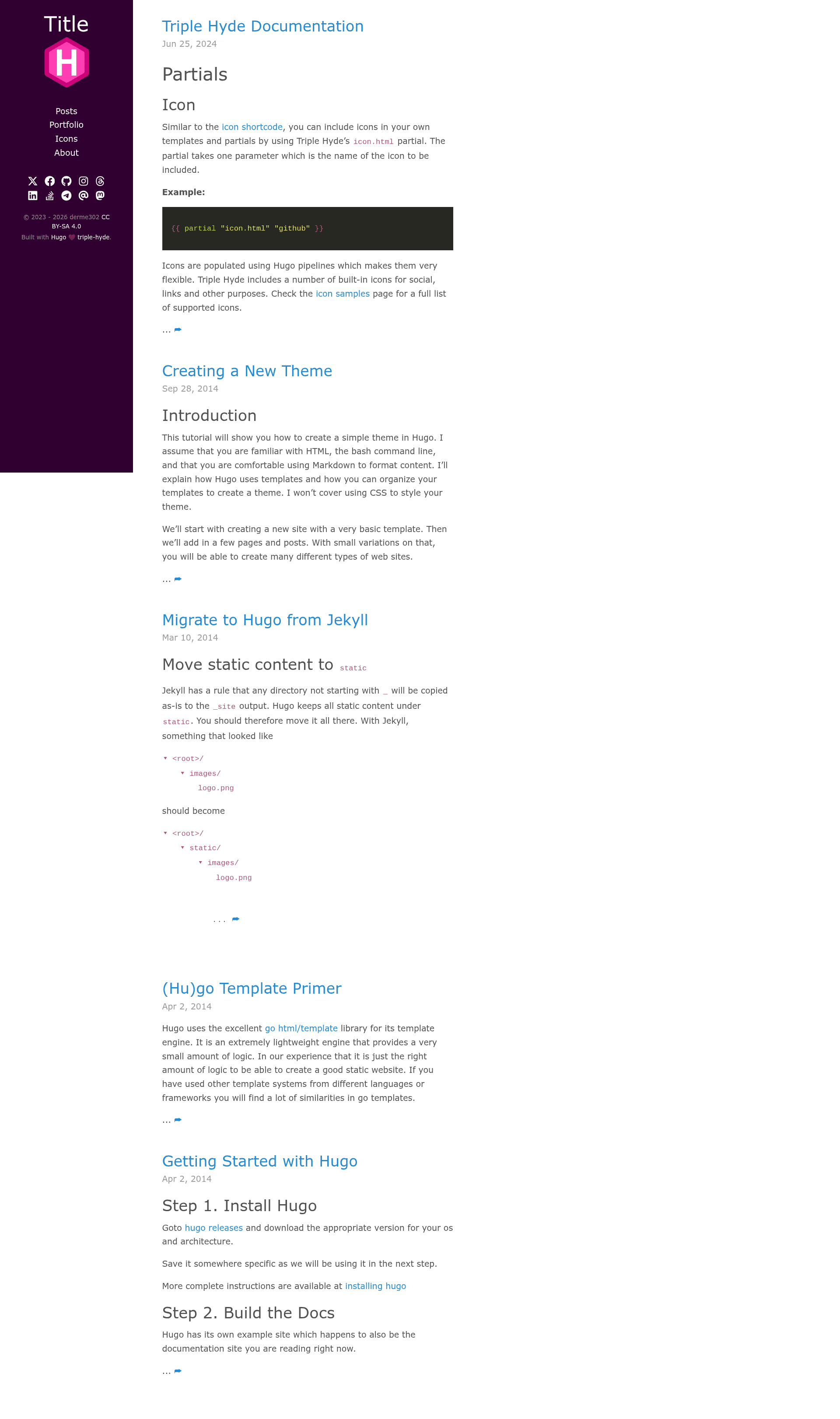 screenshot of Triple-hyde on template0.com