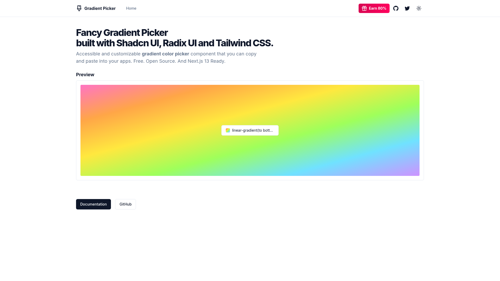 screenshot of Gradient Picker on template0.com