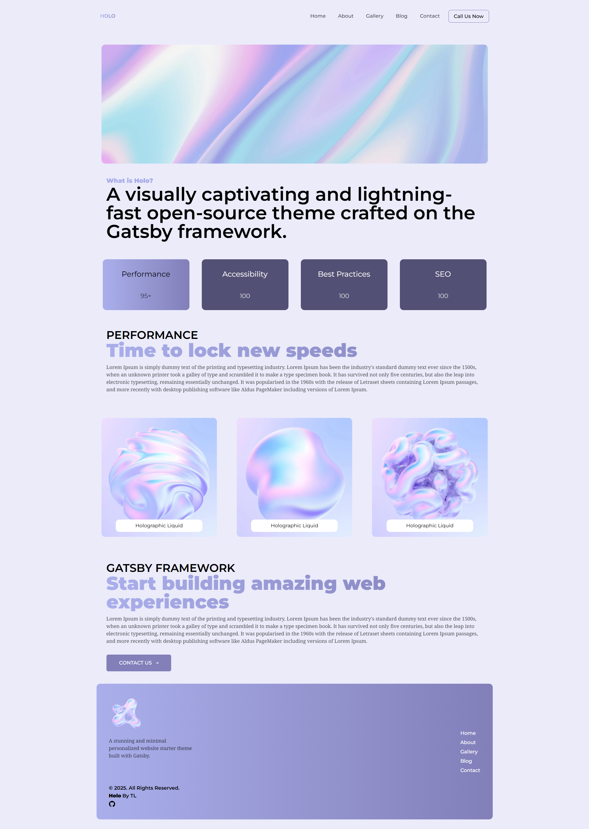 Image for Holo Theme(business gatsby template) on template0.com