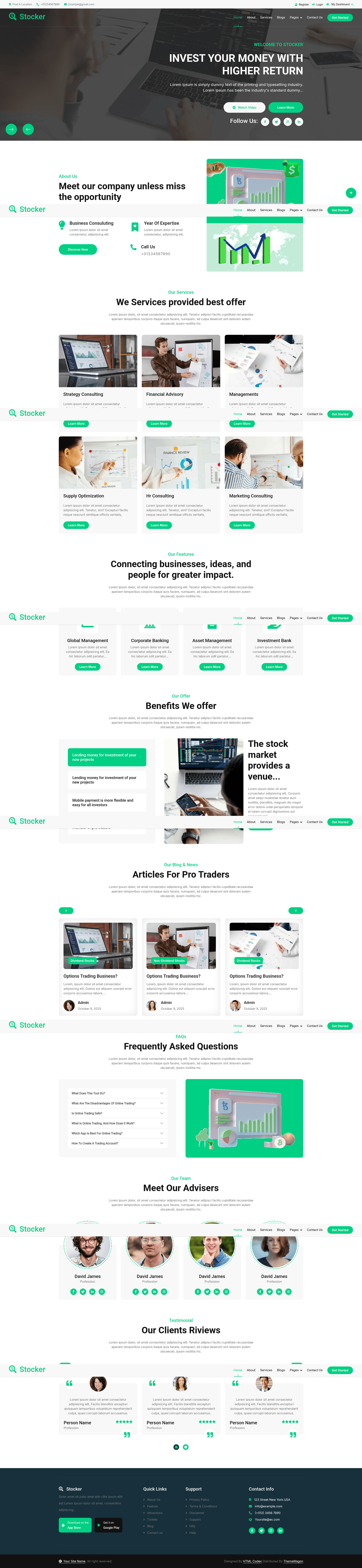screenshot of Stocker on template0.com