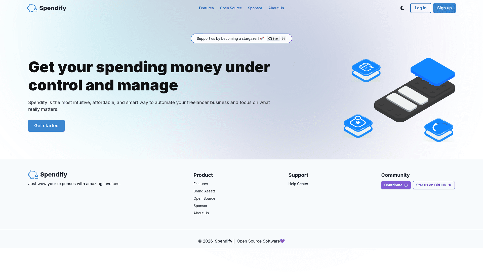 screenshot of Spendify on template0.com