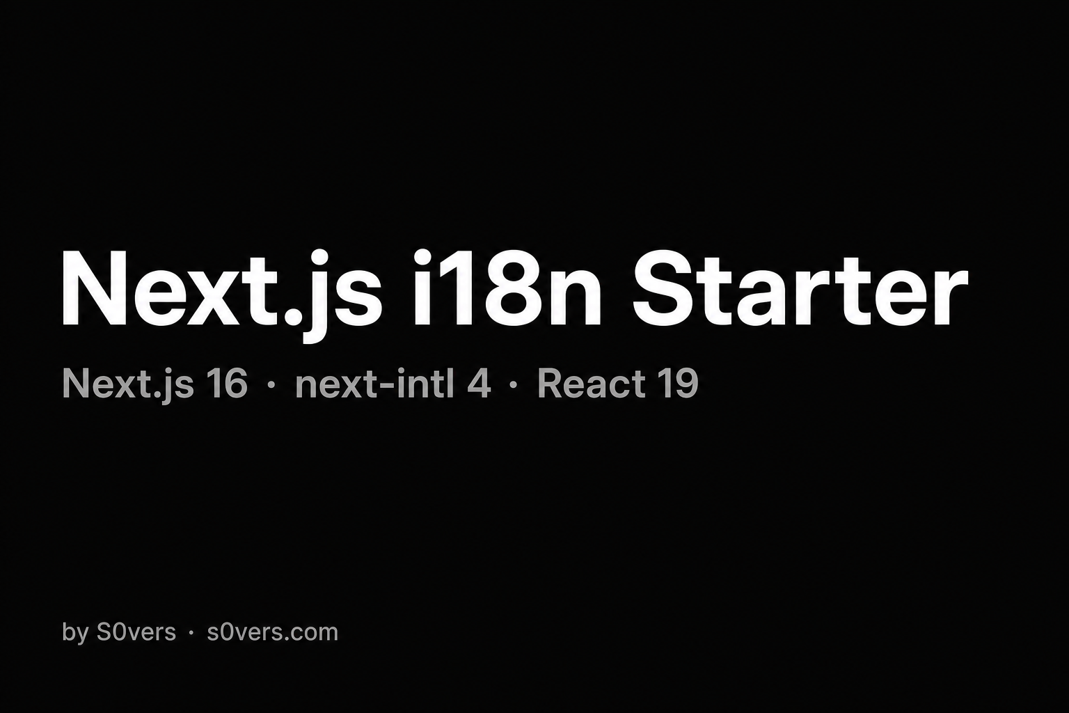 Next.js 16 i18n Starter preview