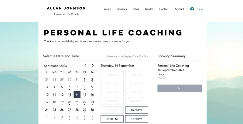 Image for Wix Bookings: Next.js Appointments Starter on template0.com Image for Wix Bookings: Next.js Appointments Starter on template0.com