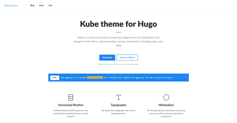 Image for Kube(documentation hugo template) on template0.com