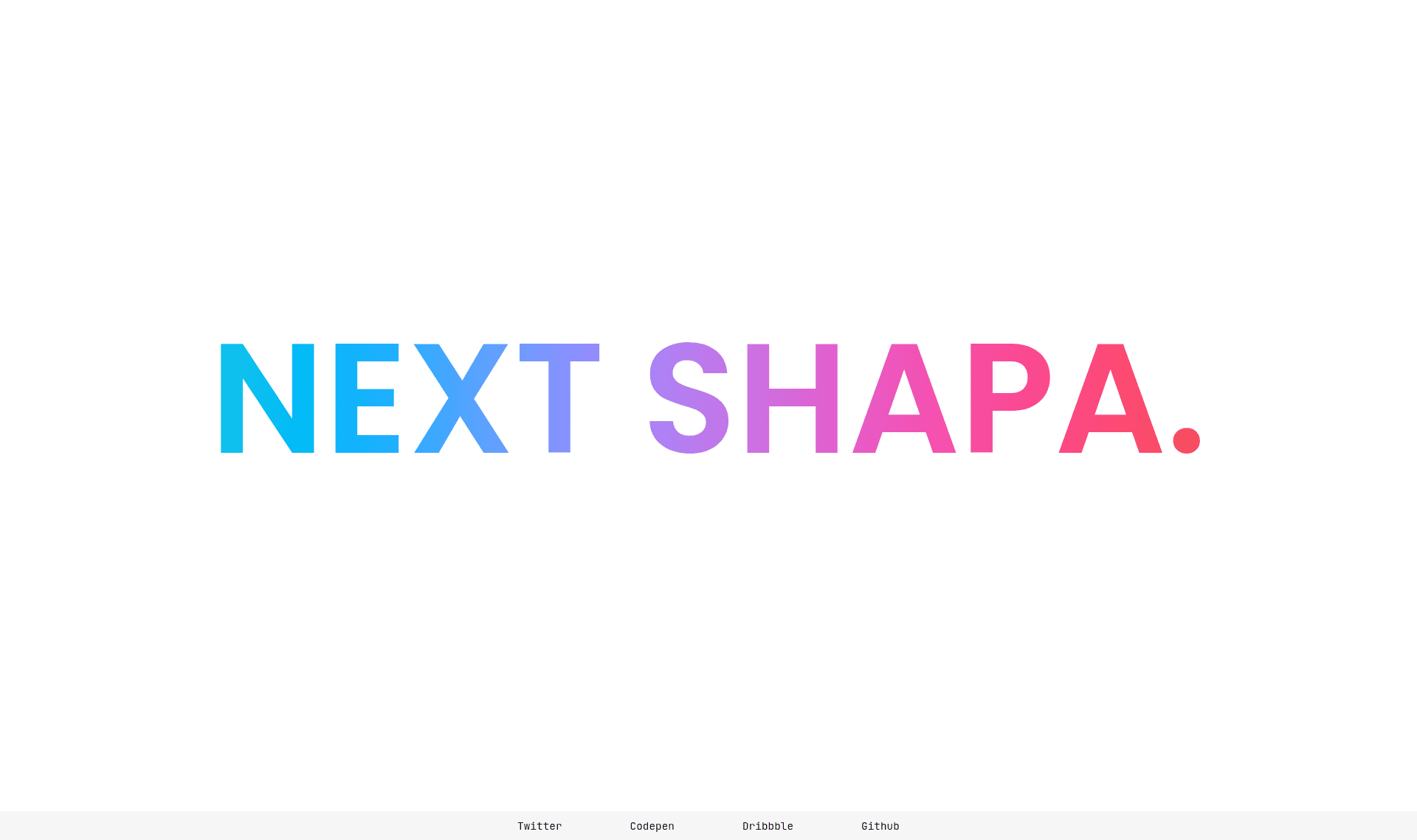 screenshot of Next Shapa on template0.com