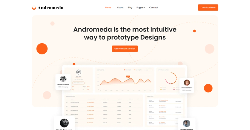 Image for Andromeda(landing page nextjs template) on template0.com