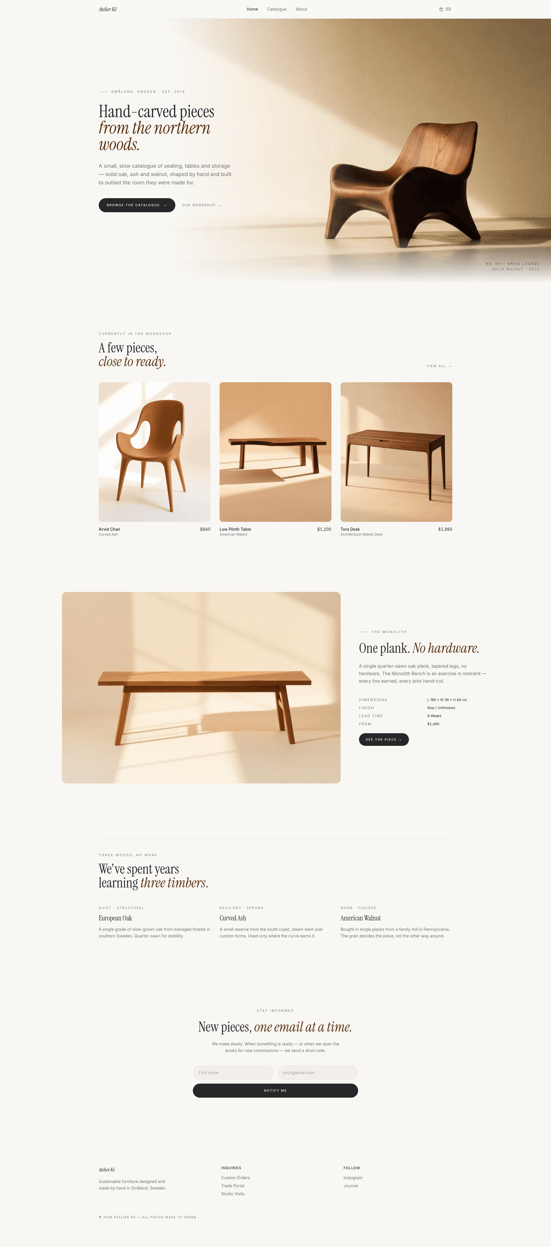 screenshot of Atelier Kō on template0.com