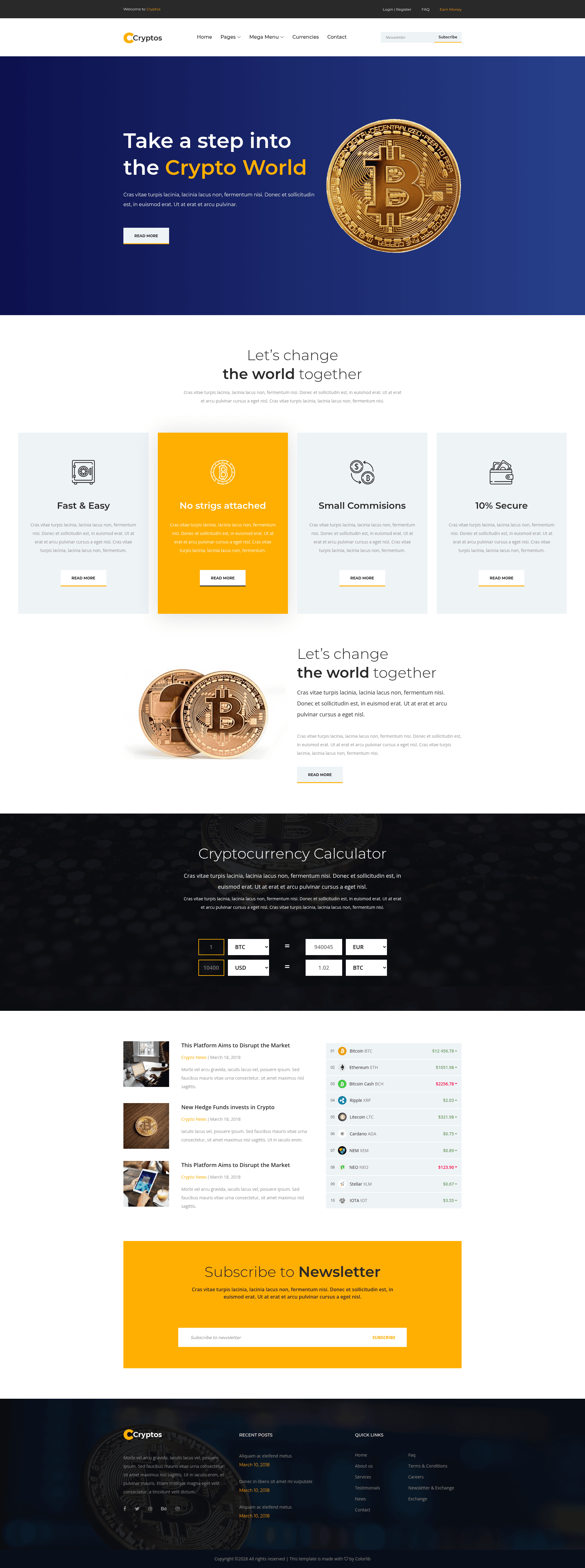 screenshot of Cryptos on template0.com
