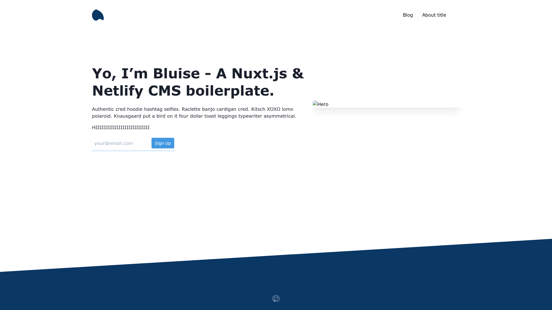 screenshot of Bluise on template0.com