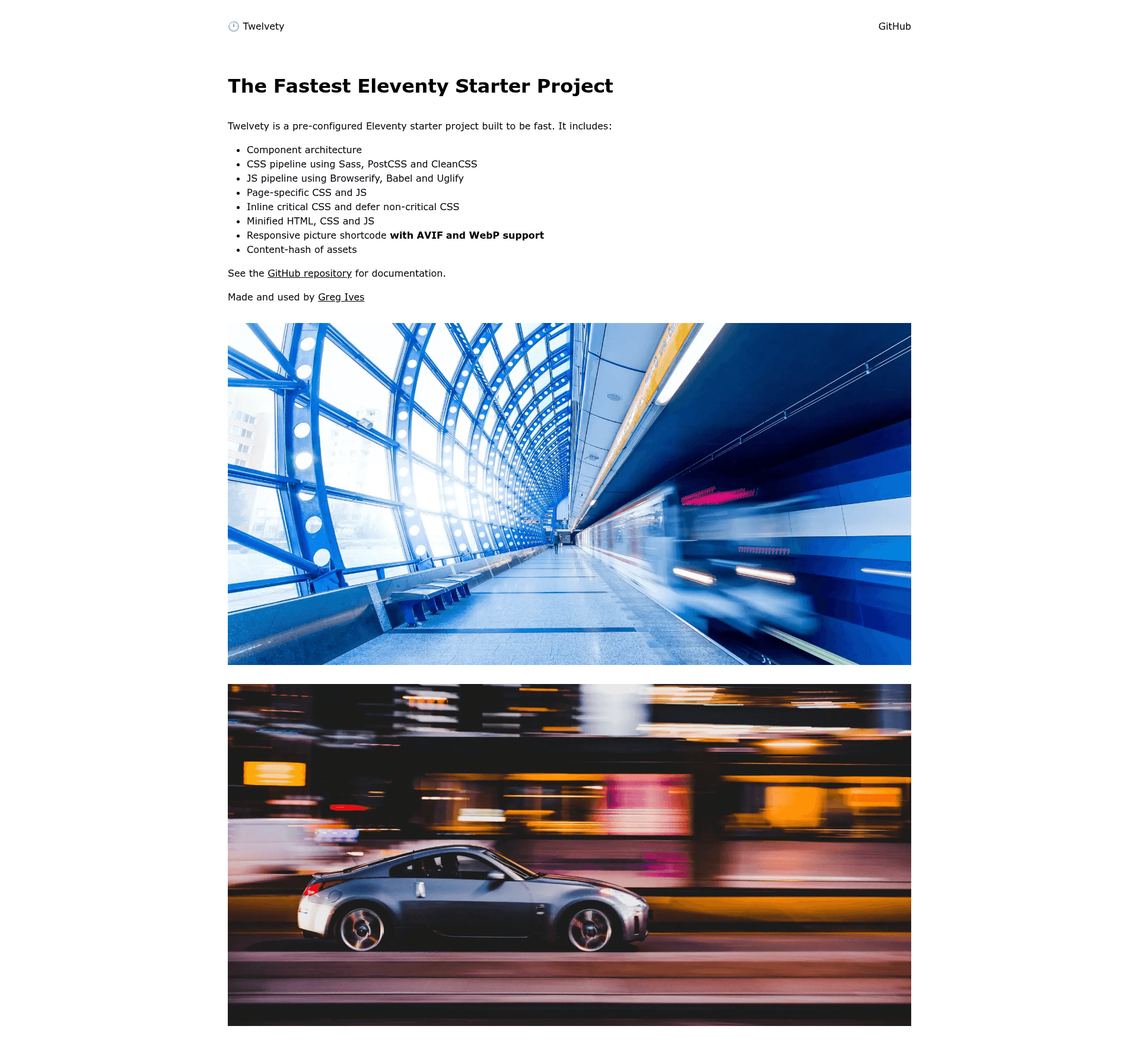 screenshot of Twelvety on template0.com
