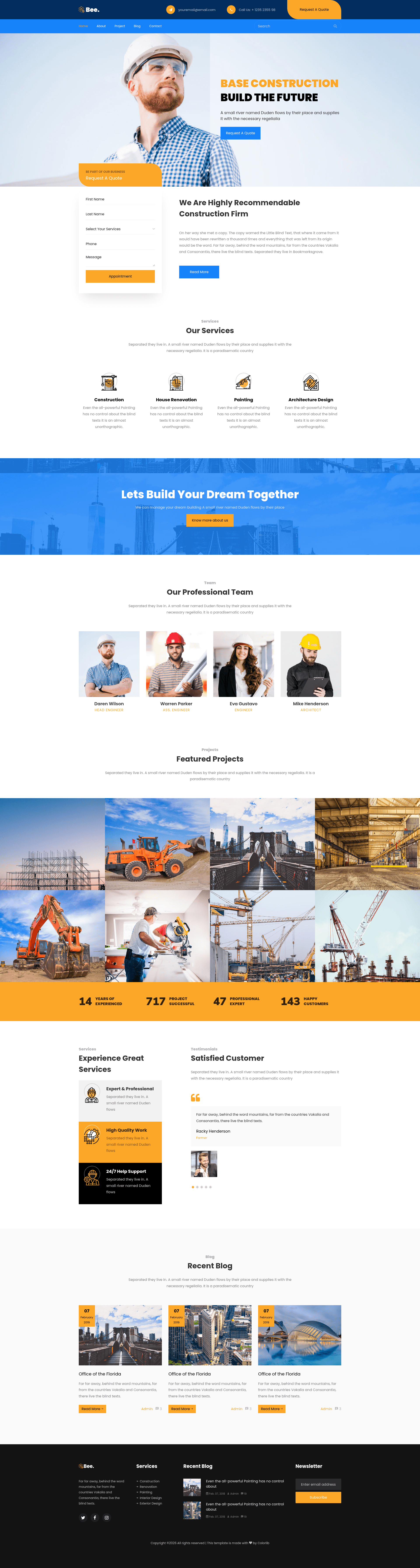 screenshot of Bee on template0.com
