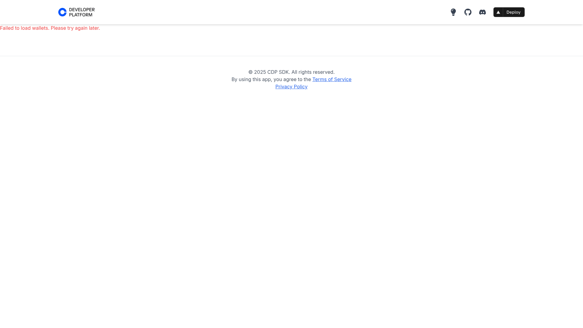 screenshot of CDP Wallet Manager on template0.com