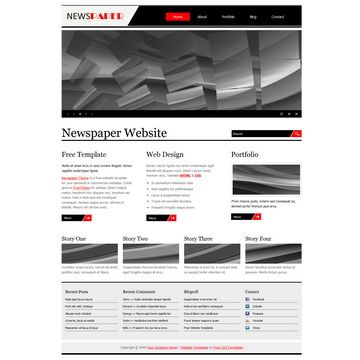 Image for Newspaper Template on template0.com