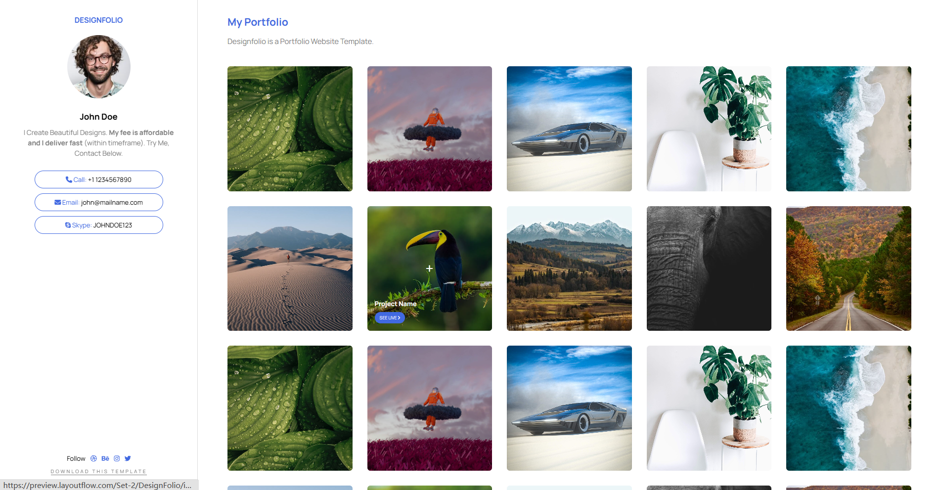 DesignFolio preview