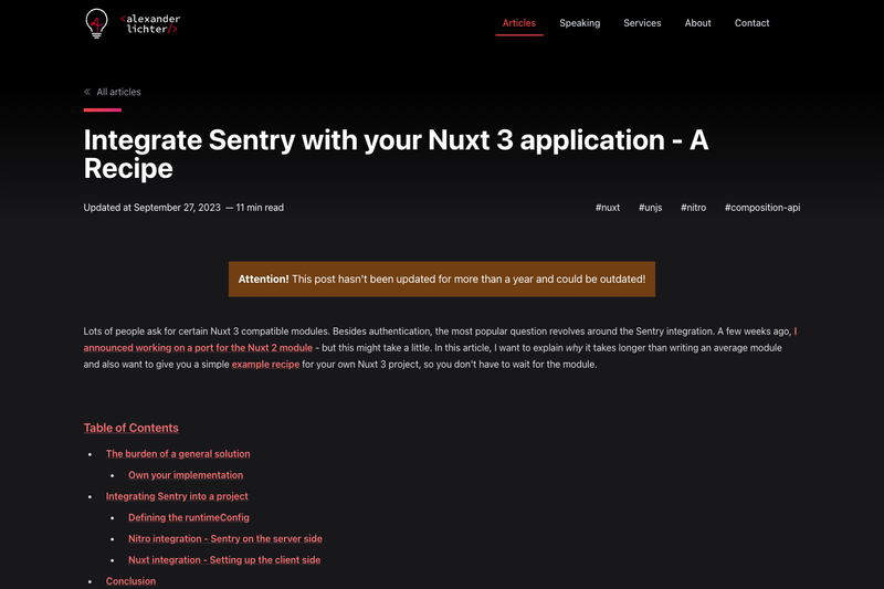Image for Nuxt3 Sentry Recipe on template0.com Image for Nuxt3 Sentry Recipe on template0.com