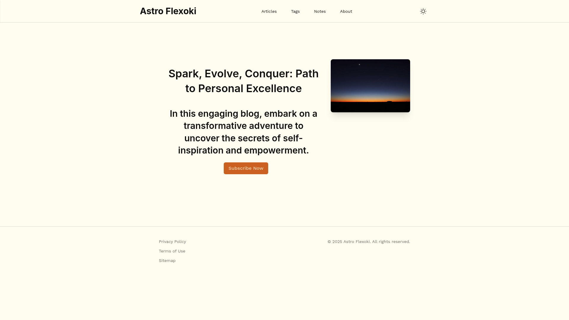 screenshot of Astro Flexoki on template0.com