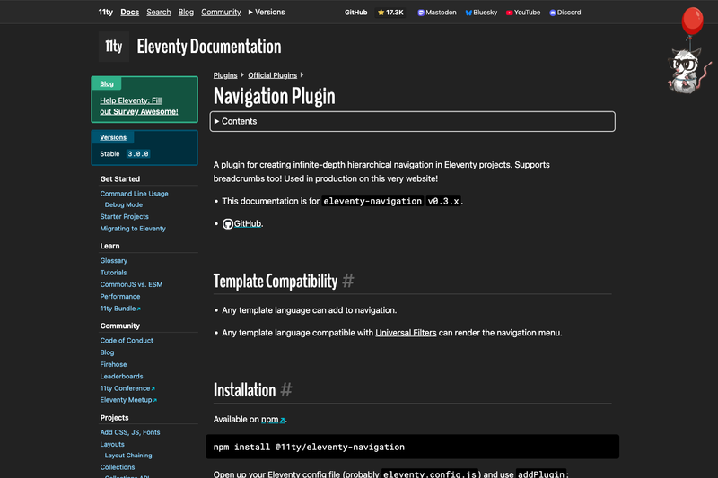 Image for Eleventy Navigation on template0.com Image for Eleventy Navigation on template0.com