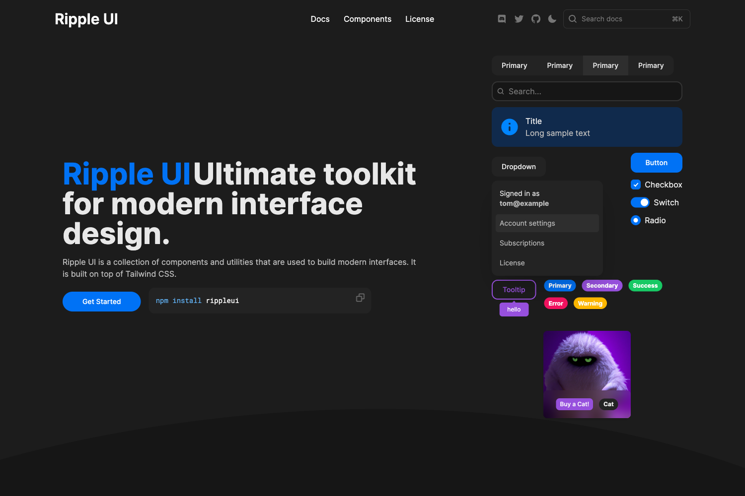 Ripple UI preview