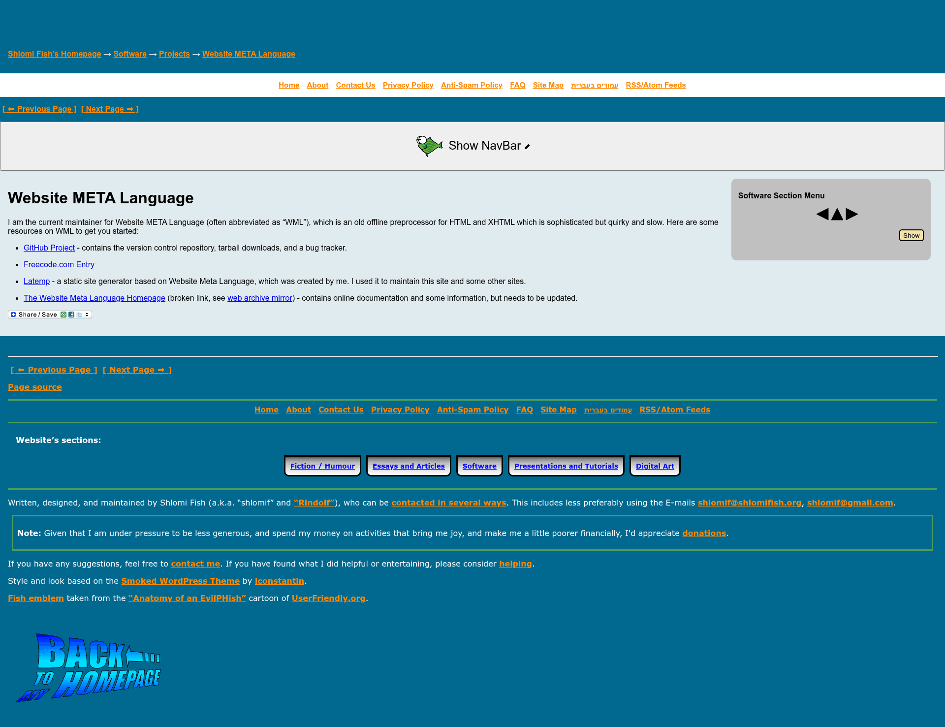 screenshot of Website Meta Language on template0.com