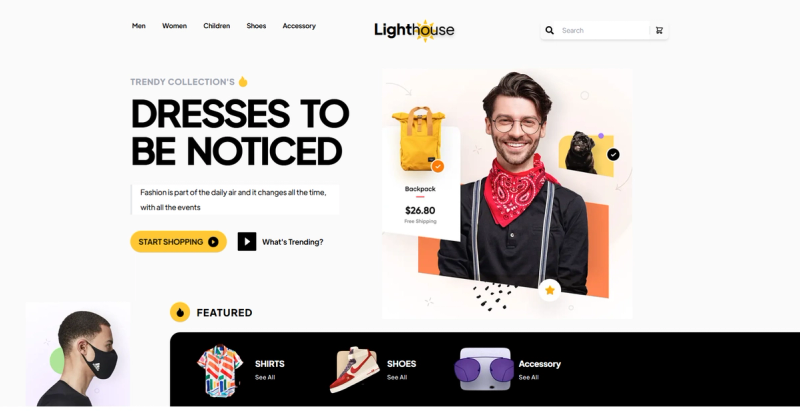 Image for Lighthouse Shop(ecommerce nextjs template) on template0.com