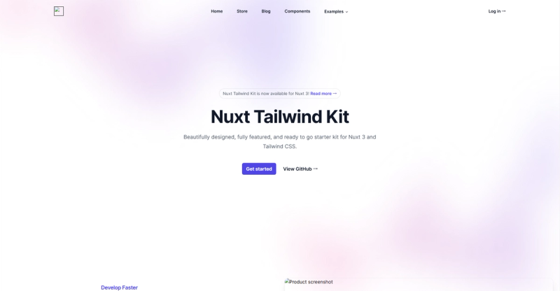 Image for Nuxt Tailwind Starter Kit(boilerplate nuxt template) on template0.com