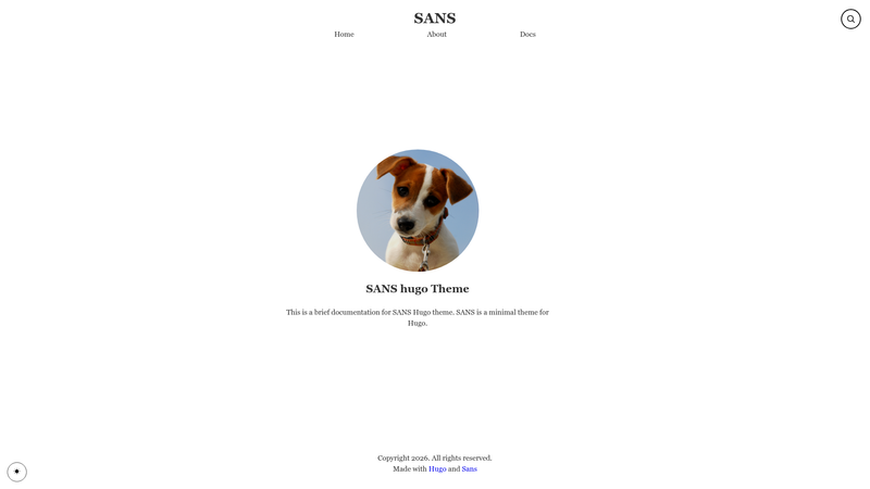 Image for Sans Theme on template0.com Image for Sans Theme on template0.com
