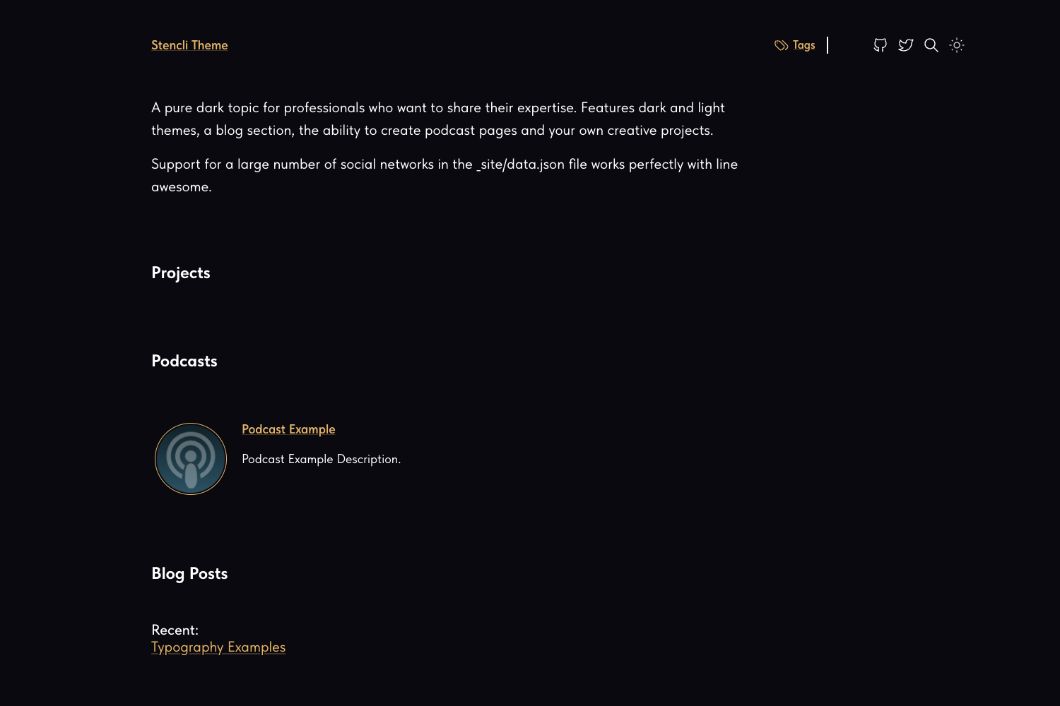 11ty Blog Starter preview