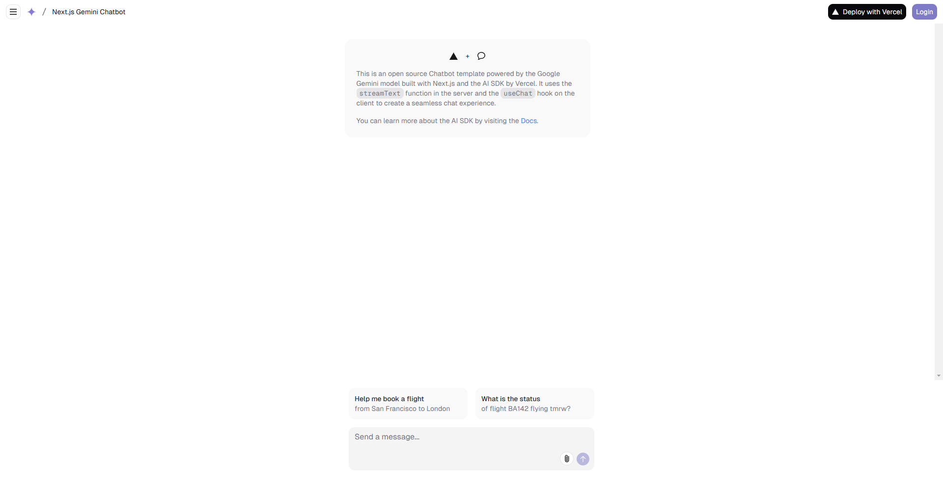 Gemini AI Chatbot preview