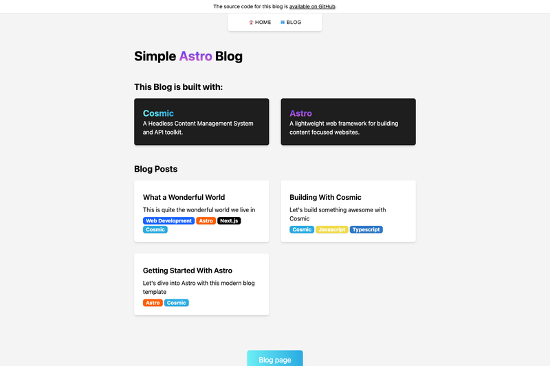 Image for Simple Astro Blog on template0.com Image for Simple Astro Blog on template0.com