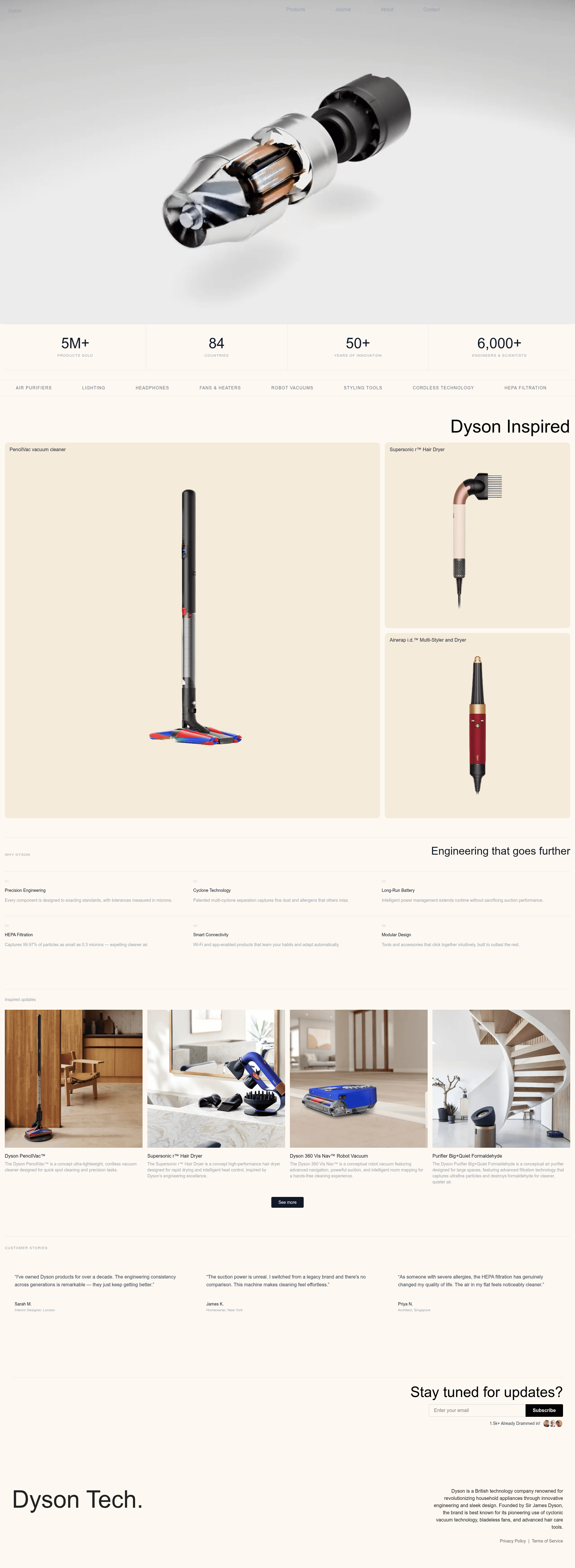 screenshot of Dyson Inspired on template0.com